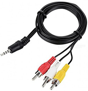BIGGEAR TV out Cable 1.5Mtr 3.5mm Stereo Male to 3 RCA Male