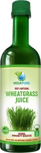 Vedapure Wheat Grass Juice for Immunity, Detoxification with Chlorophyll, Fresh Sprouted Wheatgrass | No Artificial Flavors I Gluten Free