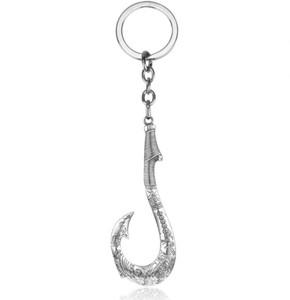 PA08Prise Moana Keychain Maui Fishhook Key Ring Holder Key
