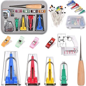  NUOBESTY Fabric Bias Tape Maker Quilting Bias Maker Sewing  Machine Supplies DIY Quilting Tools Quilt Binding Quilling Tool Binding  Tool for Quilting Supplies DIY Tools Metal Sewing Tools