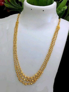 VS Fashion Micro Gold Plated Brass 3 Layered Chain for Women