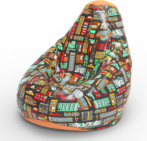 ComfyBean Jumbo City Lights F Teardrop Bean Bag With Bean