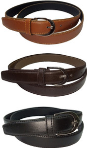 Sadiya Girls Formal Evening Casual Party Black Brown Tan Artificial Leather Canvas Belt Black Brown Tan Price in India Flipkart