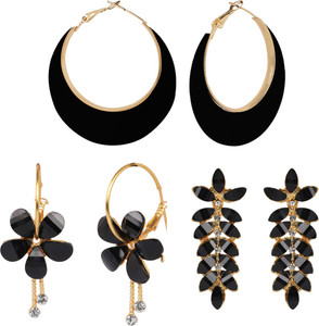 Earrings on black one piece shop