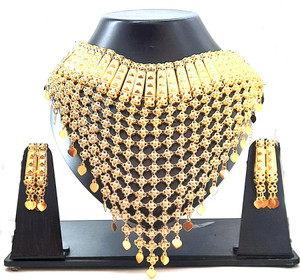 flux friday Brass Gold plated Gold Gold Jewellery Set Price in