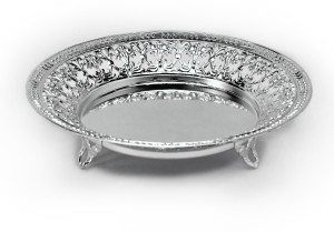 MeLANgE Silver Plated Decorative Platter Price in India - Buy