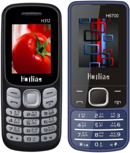 HOTLINE H312 & H6700 Combo of Two Mobiles(Black : Blue)
