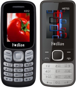 HOTLINE H312 & H6700 Combo of Two Mobiles(Black : Black)