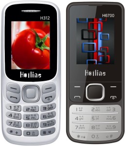 HOTLINE H312 & H6700 Combo of Two Mobiles(White : Black)