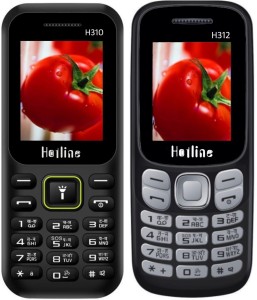 HOTLINE H310 & H312 Combo of Two Mobiles(Black : Black)