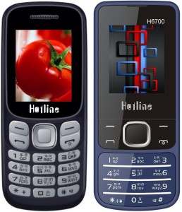 HOTLINE H312 & H6700 Combo of Two Mobiles(Blue : Blue)