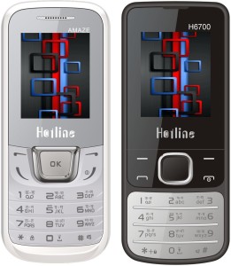 HOTLINE H1282 & H6700 Combo of Two Mobiles(White : Black)