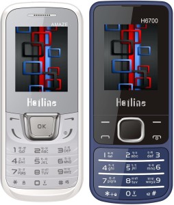 HOTLINE H1282 & H6700 Combo of Two Mobiles(White : Blue)