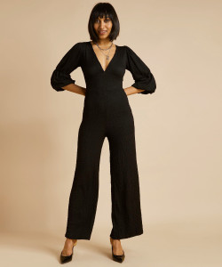 Black jumpsuit bershka sales