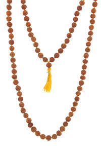 SHIVALOKA Premium Rudraksha Mala 5 Mukhi Five Face Laboratory Certified Indonesia Origin 6.50 mm size For Japa and Regular Wear Wood Necklace Price in India