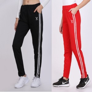 Clothina Striped Women Black, Grey Track Pants - Buy Clothina Striped Women  Black, Grey Track Pants Online at Best Prices in India