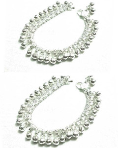 MALABAR ENTERPRISE Silver Anklets for Women Silver Anklet Pack of 2 Alloy Anklet Price in India Buy MALABAR ENTERPRISE Silver Anklets for Women Silver Anklet Pack of 2 Alloy Anklet Online