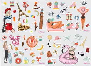 PrettyBuggy 21 cm Fashion Girl Stickers Self Adhesive Sticker Price in  India - Buy PrettyBuggy 21 cm Fashion Girl Stickers Self Adhesive Sticker  online at