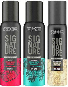 AXE Signature Intense Mysterious Gold Temptation Body Deodorant 3X122ml Body Spray For Men Price in India Buy AXE Signature Intense