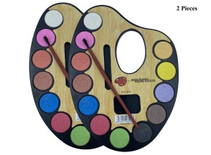 Sinbug 12 Colors Watercolor Paint Palette Set,with Paint Brush For