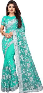 Designer net saree on flipkart clearance
