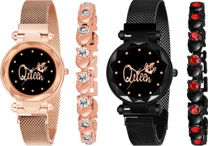 CERO Queen 551 Queen Dial Magnet Watch And Crystal Heart fancy