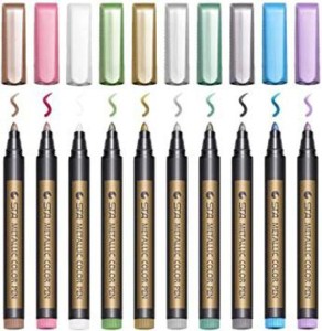 8151 STA Metallic Marker Pens for Ceramic, Glass, Scrapbooking 10 pcs