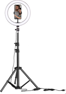 Setster 26 10 inch Ring Light Metal Tripod Stand For Selfie Pictures YouTube Videos Makeup LED Ring Light 10 Brightness Levels 3 Lighting Modes Ring Flash Setster Flipkart