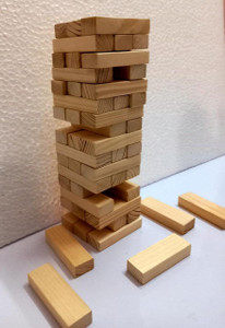 Ritu Shubhman s Creation Pinewood Jenga Wooden Blocks 51 Pcs