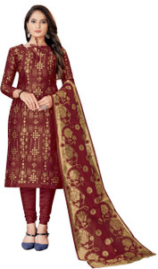 Vimeka Jacquard Self Design Kurta Churidar Material Price in India Buy Vimeka Jacquard Self Design Kurta Churidar Material online at Flipkart