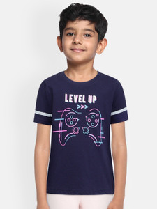 Flipkart INDIAN TERRAIN Boys Typography Printed Pure Cotton