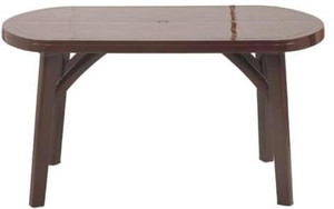 Supreme CORSA G.BROWN Premium finish heavy duty six seater dinning table with extra board wide table top Contemporary style solid built legs