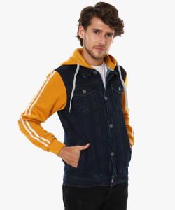 CAMPUS SUTRA Full Sleeve Washed Colorblock Men Denim Jacket Buy