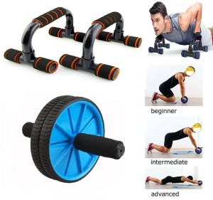 Buy SIDHMART Abs Wheel Roller & Push Up Stand(2PC SET) Combo Abs Exerciser  Cardio Bodybuilding Strength Workout Home Gym Equipment For Men Women  Fitness Accessory Kit Kit Online at Best Prices in India