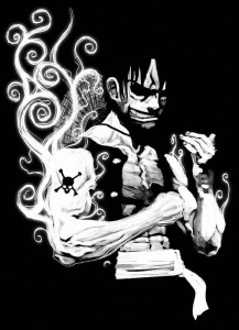 luffy black and white