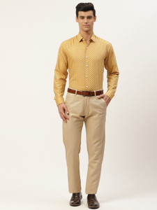 SOJANYA Men Floral Print Formal Yellow Shirt Buy SOJANYA Men