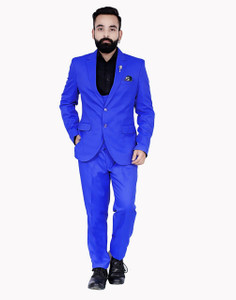 Royal blue coat pant 3 piece on sale