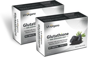 LA Organo Glutathione Charcoal Skin Lightening & Brightening Soap For All Skin Type