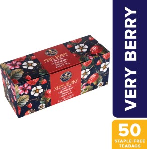 Karma Kettle Very Berry - Fruit Punch - 50 Teabags Strawberry, Hibiscus, Apple, Raspberry Herbal Tea Bags Box