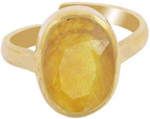 Earth Ro System Gemstones Ring 6.25 Ratti Yellow Pukhraj Natural Panch Dhatu Adjustable Ring Stone Sapphire Ring Price in India Buy Earth Ro System Gemstones Ring 6.25 Ratti Yellow Pukhraj Natural