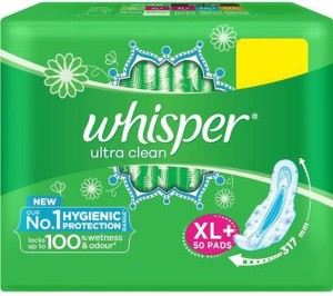 Whisper Ultra Clean XL Plus Wings Sanitary Pad (Pack of 50) Sanitary Pad