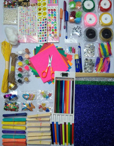 ROYALSHOP JUMBO CRAFT ITEMS FOR KIDS CRAFT KIT FOR GIRLS BOYS ART CRAFT MATERIALS DIY MATERIAL KIT HOBBY CRAFT JUMBO CRAFT ITEMS FOR KIDS CRAFT KIT FOR
