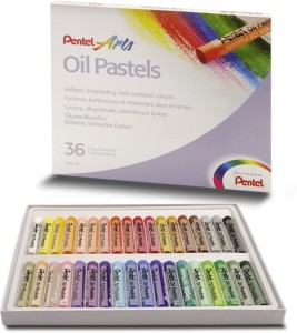 Pentel Oil Pastels Artist's Pastels Pack of 36 Vivid Colours 