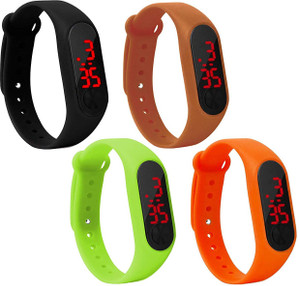 Digital led silicone 2025 rubber band watches