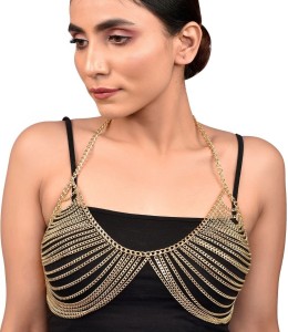 FEMNMAS Victoria Style Golden Adjustable Body Bra Chain For Girls