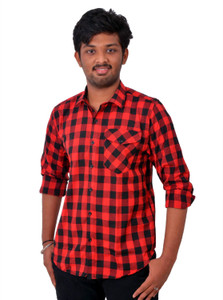 Red and black check shirt flipkart top