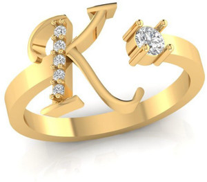 Capilite Name Ring Latter K Brass Diamond Gold Plated Ring Price in India Buy Capilite Name Ring Latter K Brass Diamond Gold Plated Ring Online at Best Prices in India