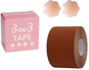 TBUY Tan colour Boob Fashion Tape for Women With Silicon Nipple cover  Breast Support Disposable Lingerie Fashion Tape Price in India - Buy TBUY  Tan colour Boob Fashion Tape for Women With Silicon Nipple cover Breast  Support Disposable Lingerie