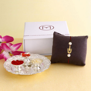 Malabar Gold and Diamonds Designer SMGP7087R Gold Thali Chawal Roli Pack Rakhi Set Price in India Buy Malabar Gold and Diamonds Designer SMGP7087R Gold Thali Chawal Roli Pack Rakhi Set online