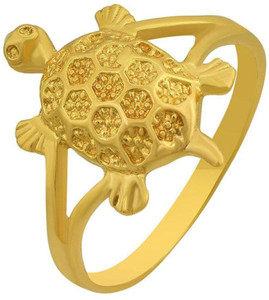 That Stylish Gold Plated Kachua Tortoise Ring for Unisex Brass